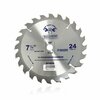 Grip Tight Tools 7-1/4-inch Professional 24-Tooth Tungsten Carbide Tipped Circular Saw Blade, Multi-Purpose, 25PK N1600-25